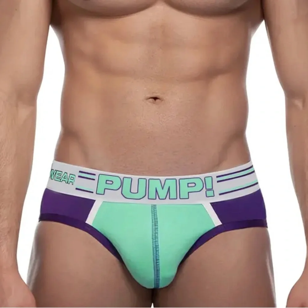 Men's Purple and Green sport Briefs